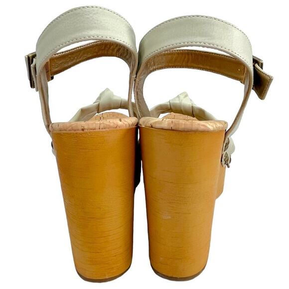 Korks Ease Dawson Platform Wedge Sandals Off White Womens Size 9M NEW - Picture 11 of 11